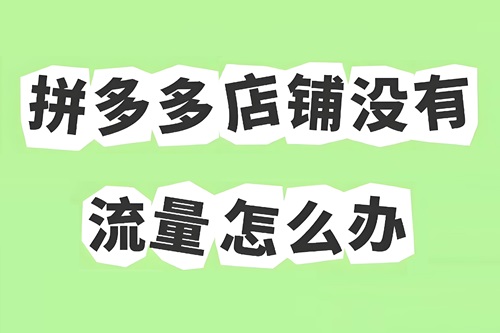 拼多多新开店铺没有流量怎么办